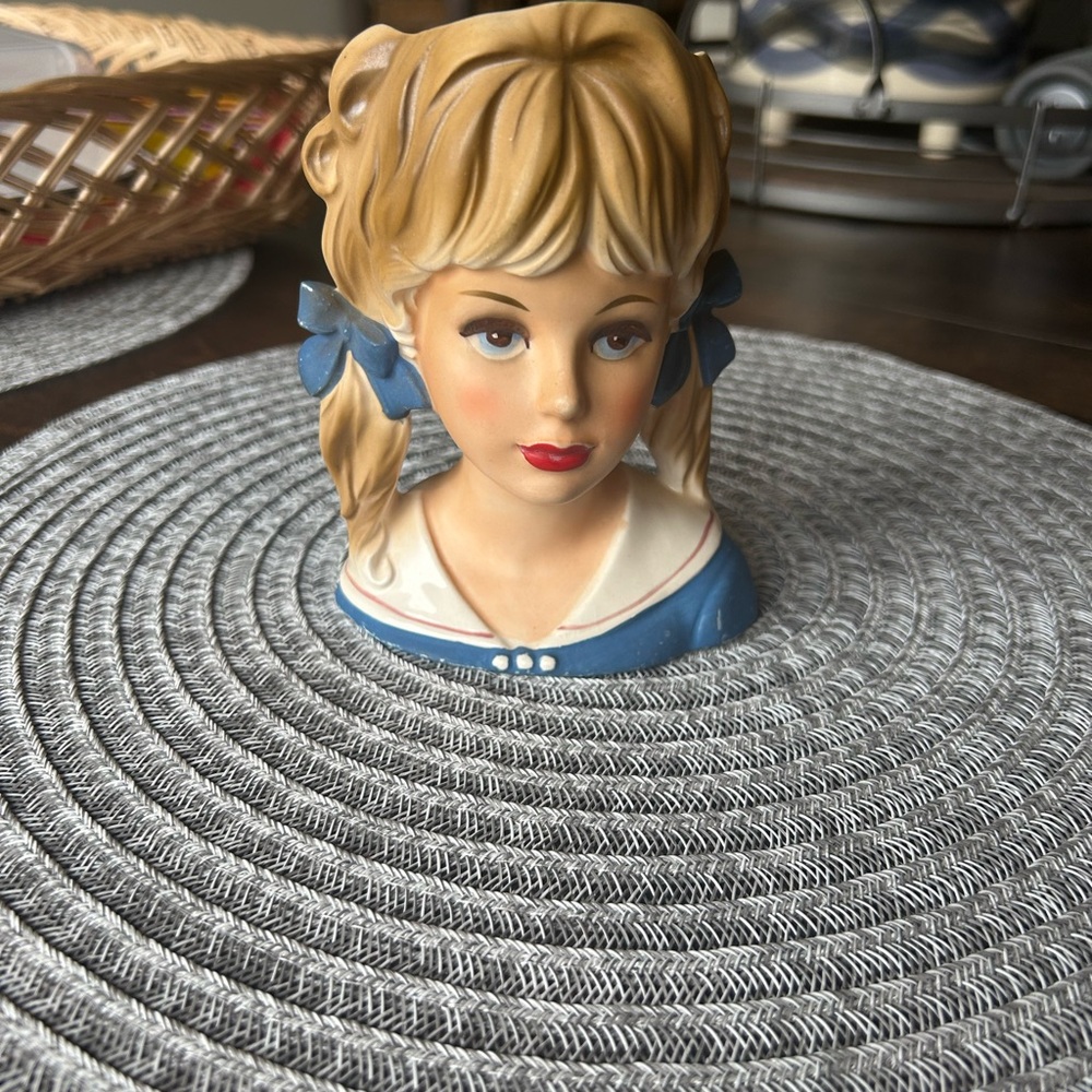 Vintage Brinn’s Ceramic Teen Head Vase